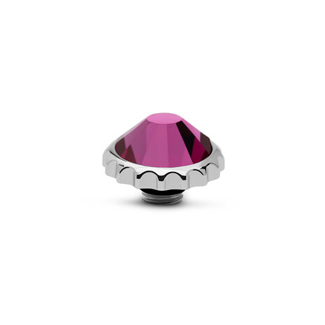 Melano Vivid Cap  Stone Silver Plated Fuchsia