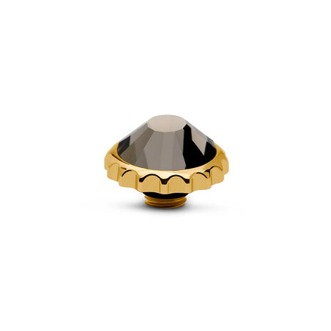 Melano Vivid Cap  Stone Gold Plated Black diamond