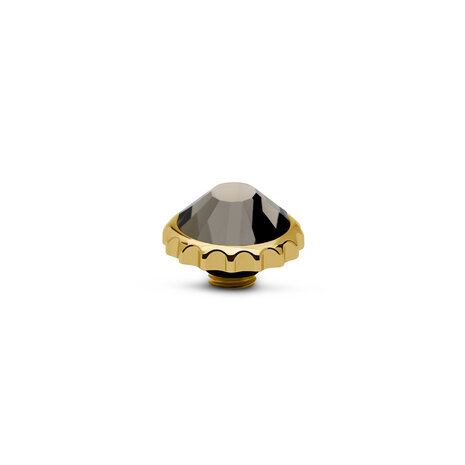 Melano Vivid Cap  Stone Gold Plated Black diamond