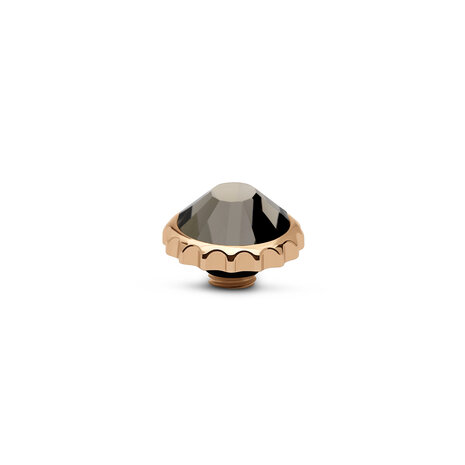 Melano Vivid Cap  Stone Rose Gold Plated Black diamond