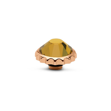 Melano Vivid Cap  Stone Rose Gold Plated Topaz