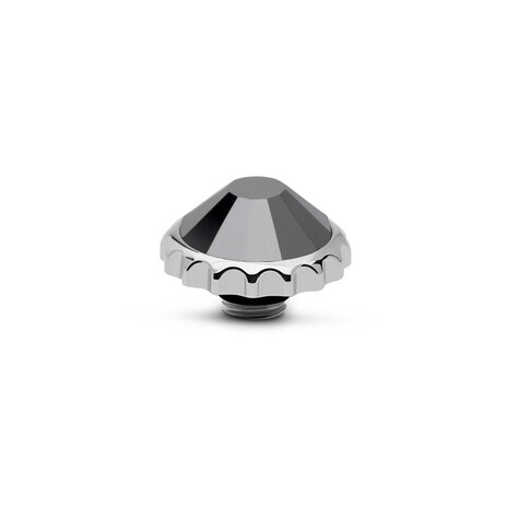 Melano Vivid Cap  Stone Silver Plated Jet hematite