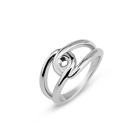 Melano Twisted Tori Ring Silver Plated