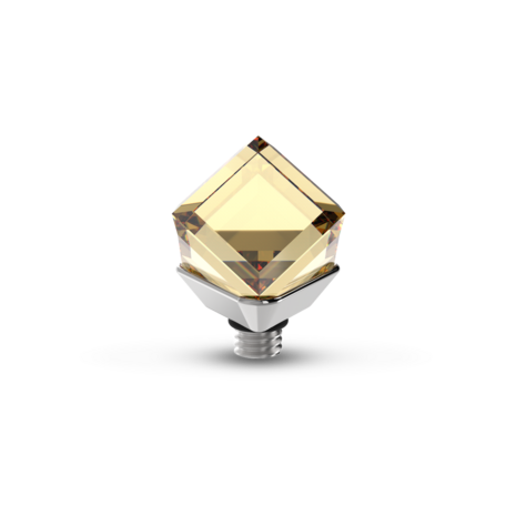 Melano Twisted Stein Silberfarben Cube Crystal Golden Shadow