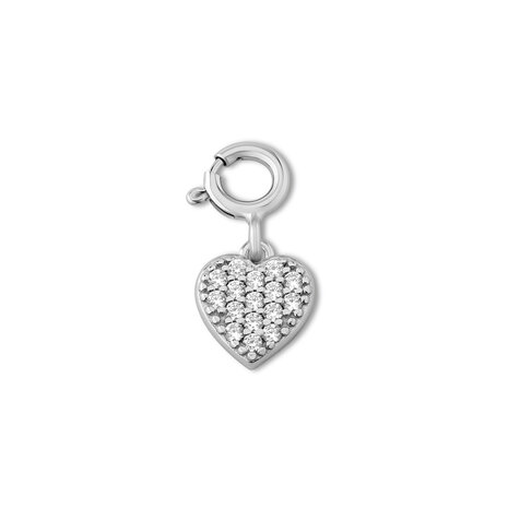 Melano Ornaments Sparkling Heart Hanger Zilver
