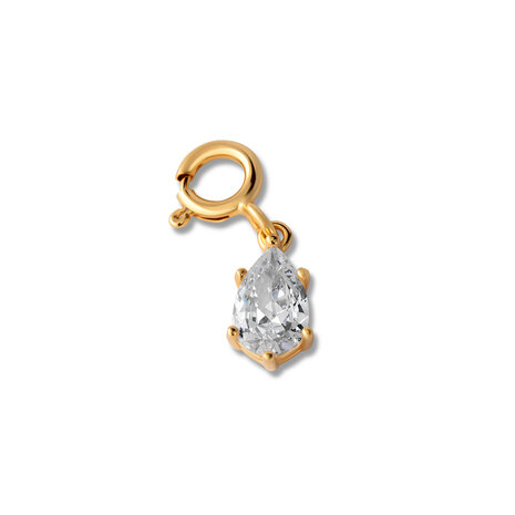 Melano Ornaments Teardrop Cz Hanger Goldplated
