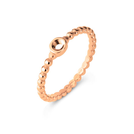Melano Twisted Tiem Ring Rose Gold Plated