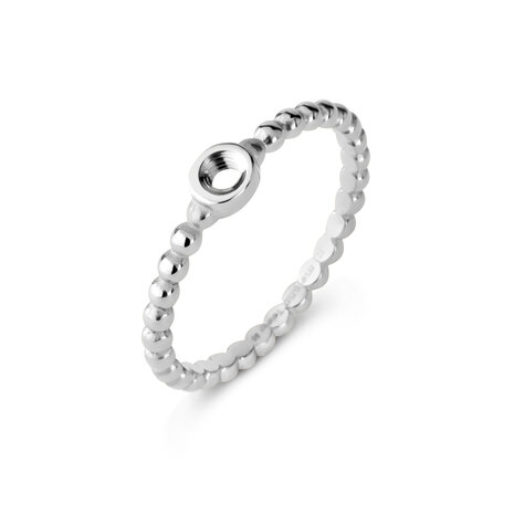 Melano Twisted Tiem Ring Silver Plated