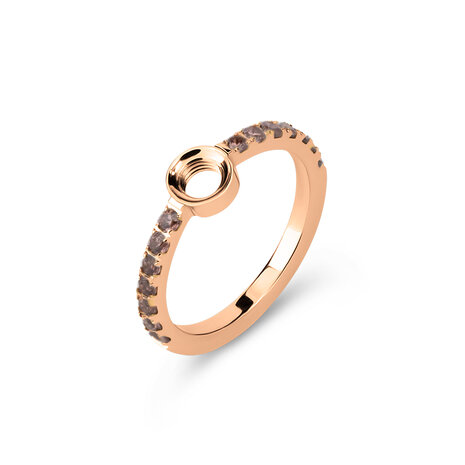 Melano Vivid Viv Ring Rose Goudkleurig Cz Brown