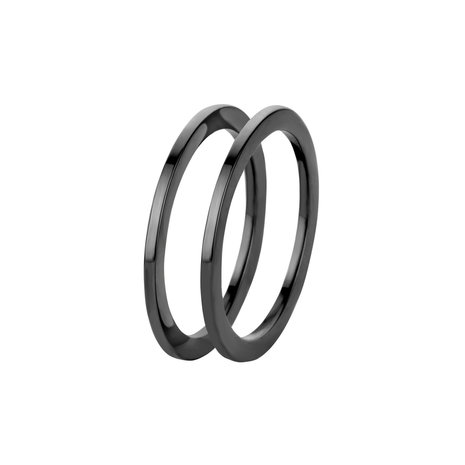MelanO Friends Ringen Sade Stainless Steel Black 2 rings 