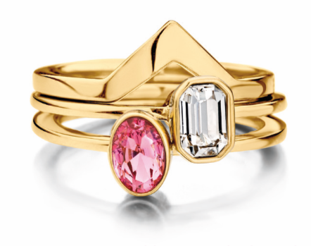 Melano Friends Ring Rose Gold Coloured Pointed