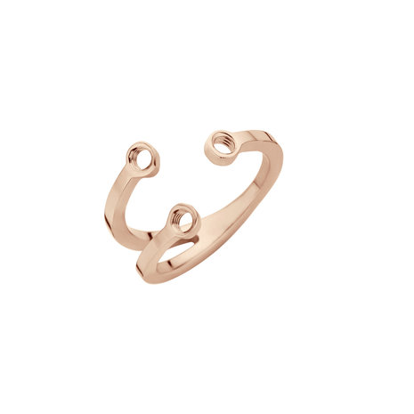 Melano Twisted Trio Ring Rose Gold-coloured