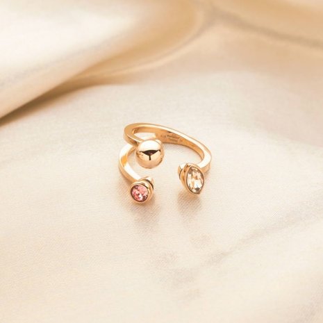 Melano Twisted Trio Ring Rose Gold-coloured