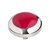 MelanO Vivid Setting Stainless Steel Silver Rubin Red