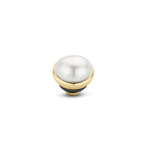 Melano Twisted Meddy Pearl Stone  Gold Coloured White