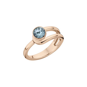 Melano Twisted Ring Taheera Edelstaal Rose Goudkleurig