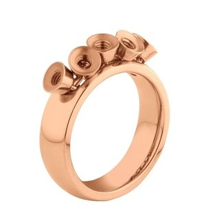 Melano Twisted Ring Tess Stainless Steel Rose Gold-coloured