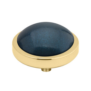 MelanO Vivid Perle Aufsatz Goldfarben Grey Blue