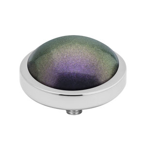 MelanO Vivid Pearl Meddy Stainless Steel Silver Purple