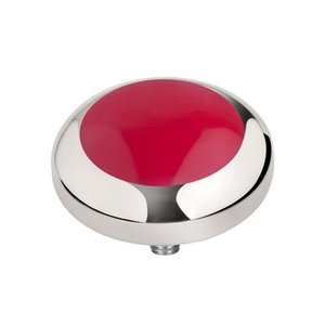 MelanO Vivid Setting Stainless Steel Silver Rubin Red