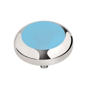 MelanO Vivid Setting Stainless Steel Silver Light Blue