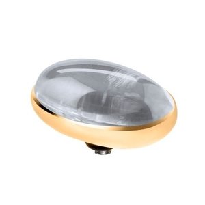 Melano Twisted Meddy Oval Stainless Steel Gold-coloured Crystal