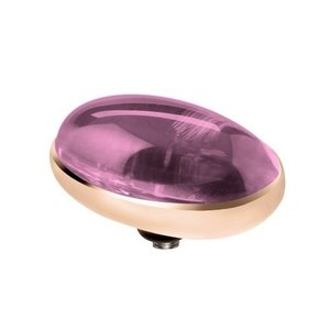 Melano Twisted Meddy Oval Stainless Steel Rose Gold-coloured Pink