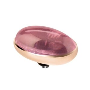 Melano Twisted Meddy Oval Stainless Steel Rose Gold-coloured Red