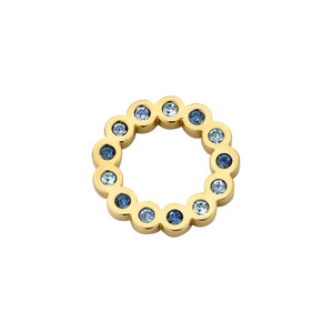 Melano Friends Hanger Jessie Edelstaal Goudkleurig Zirkonia Iris 15mm