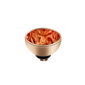 Melano Twisted Meddy Zirkonia Stainless Steel Rose Gold-coloured Coral Red