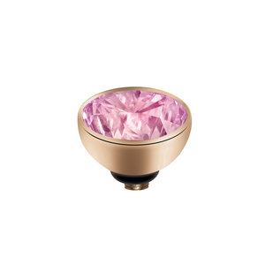 Melano Twisted Meddy Zirkonia Edelstaal Rose Goudkleurig Blossom Pink