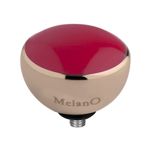 Melano Twisted Resin Meddy Stainless Steel Rose Gold-coloured Rubin Red
