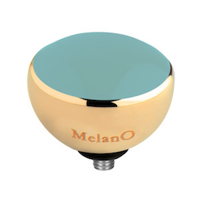 Melano Twisted Resin Meddy Edelstaal Goudkleurig Turquoise