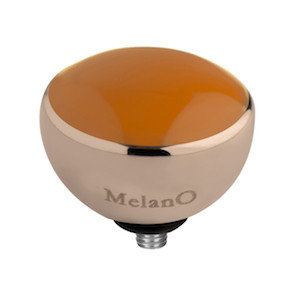 Melano Twisted Resin Meddy Stainless Steel Rose Gold-coloured Orange