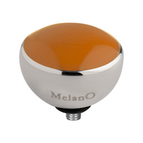 Melano Twisted Resin Aufsatz Silberfarben Orange