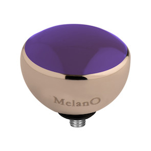Melano Twisted Resin Meddy Stainless Steel Rose Gold-coloured Purple