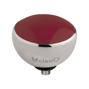 Melano Twisted Resin Meddy Stainless Steel Silver-coloured Red