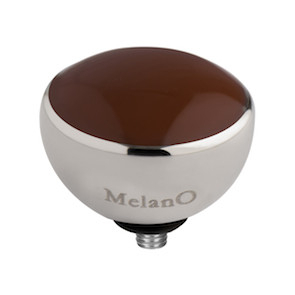 Melano Twisted Resin Meddy Stainless Steel Silver-coloured Brown