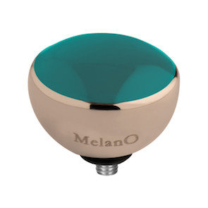 Melano Twisted Resin Meddy Stainless Steel Rose Gold-coloured Forrest Green