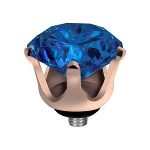 Melano Twisted Crown Aufsatz Roségoldfarben Blue