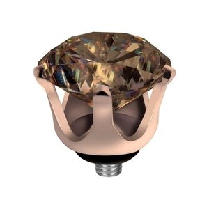 Melano Twisted Crown Stainless Steel Meddy Rose Gold-coloured Coffee