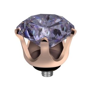 Melano Twisted Crown Aufsatz Roségoldfarben Lavendel