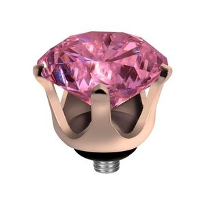 Melano Twisted Crown Stainless Steel Meddy Rose Gold-coloured Pink