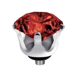 Melano Twisted Crown Stainless Steel Meddy Silver-coloured Dark Red