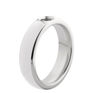 Melano Vivid Ring Edelstaal Zilverkleurig resin White per 2 stuks