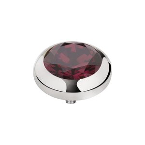 Melano Vivid Zirkonia Meddy Zilverkleurig Burgundy