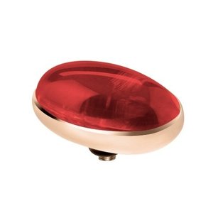 Melano Twisted Aufsatz Oval China Red Roségoldfarben