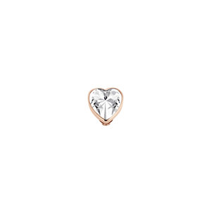 Melano Twisted Valentine Meddy Zirkonia Rose Gold-coloured Heart Crystal