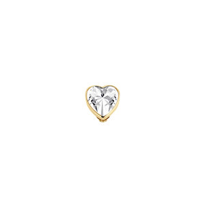 Melano Twisted Valentine Meddy Zirkonia Gold-coloured Heart Crystal