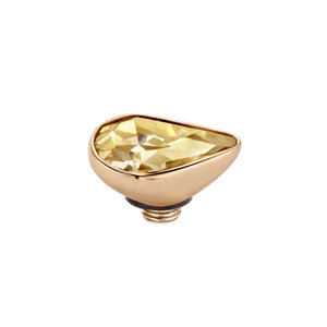 Melano Twisted Meddy 8mm Pear Rose Goudkleurig  Gold-coloured Shadow